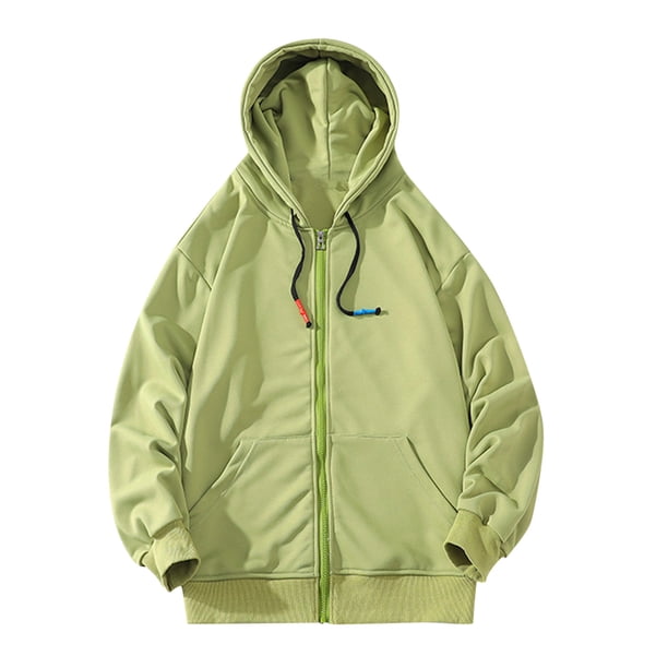Hombres Casual Deportes Sólido Deportes Fitness Cremallera Capucha Bolsillo Sudadera Chaqueta Pompotops oipoqjl36644
