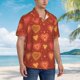 thumbnail image 3 of Fotbe Flower Hearts Camisa Hawaiana para Hombre Unisex – Camisa Casual de Verano con Botones de Manga Corta de Algodón y Lino,Large, 3 of 7