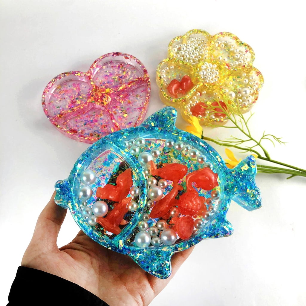 Creativity Epoxy Mold Irregular Resin Storage Box Silicone Mold Storage Box Casting Home Decorations