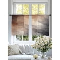 thumbnail image 4 of Abstract Oil Painting Sheer Curtains for Living Room Bedroom, Light-filtering Sheer Curtain, Brown Grey Watercolor Modern Art Light-Rod Pocket Voile Window Treatment Drapes, 52’’Wx45’’L, 2 Panels Set, 4 of 7