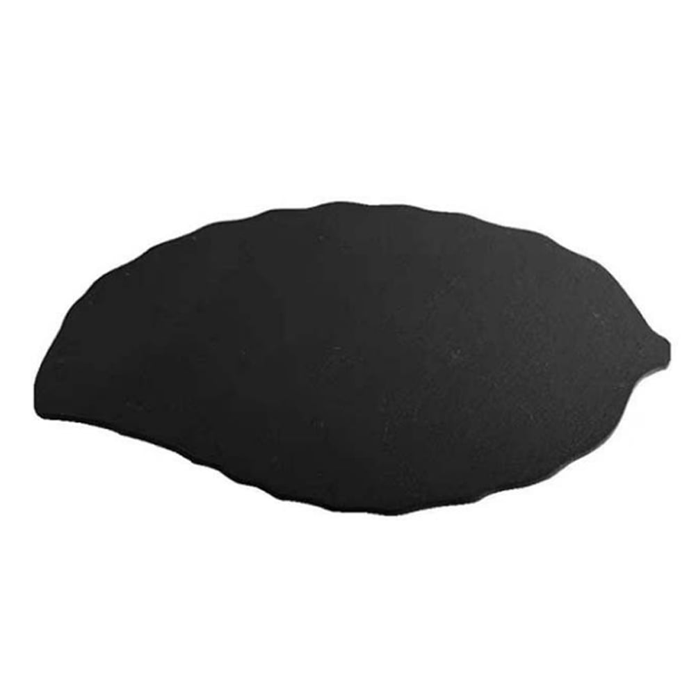 Black Natural Rock Leaf Plate Simple Sushi Plate Pizza Pastry Baking