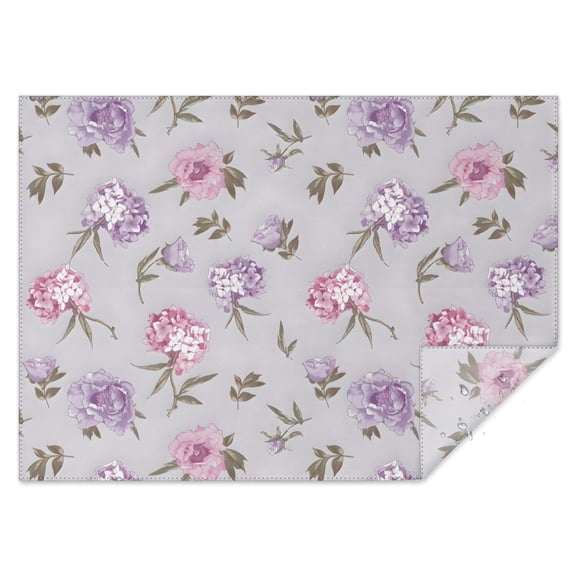 Pioneer Flower Floral Print Pattern Rectangle Tablecloth 60"x84",Waterproof Polyester Rectangle Table Cloth, Wipeable Spillproof Polyester Tablecloth for Dining, Camping, Indoor and Outdoor