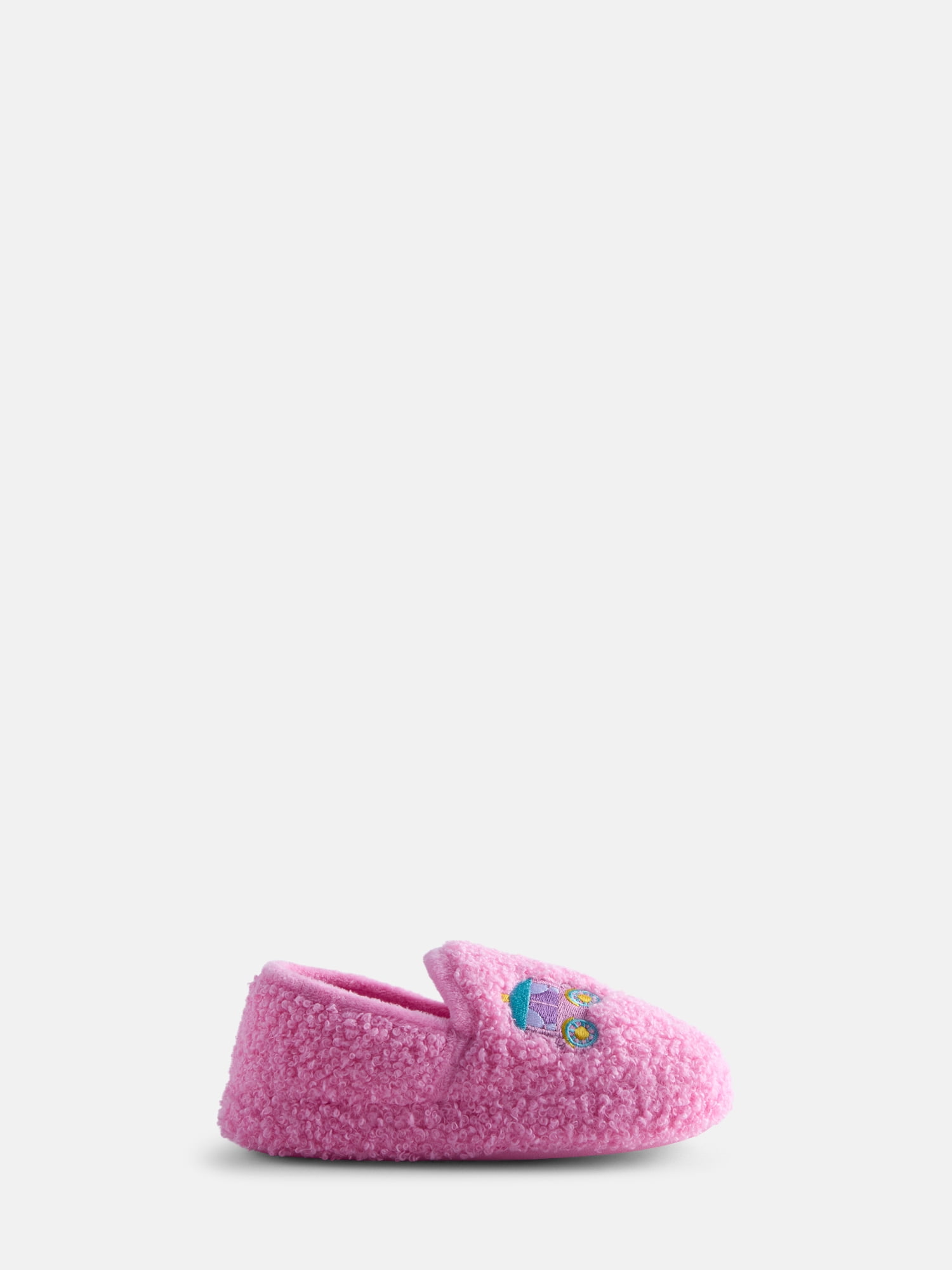 Wonder Nation Toddler Girls Embroidered Castle Slippers