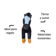 thumbnail image 5 of Peluche Caballo 45cm Muñeco Tierno Caballito Belug Café, Negro, 5 of 5