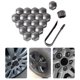thumbnail image 4 of Capas de tuerca de rueda de automóvil Universal Auto Hub Tornillo Tornillo Reemplazo Reunión a prueba de polvo Nueces Tornillos Protector con clip Gris 21mm 20 Piezas sidaley VI014416-06, 4 of 7
