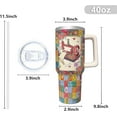 thumbnail image 6 of 40OZ Stainless Steel Insulated Tumbler with Handle and Straw | Sewing-Themed Reusable Coffee Mug | Leak-Proof Lid | Gift for Sewing Lovers, 6 of 6