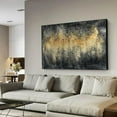 thumbnail image 3 of 28x35" Extra Large Wall Art Gold and Gray Painting On Canvas Acrylic Painting, 3 of 3