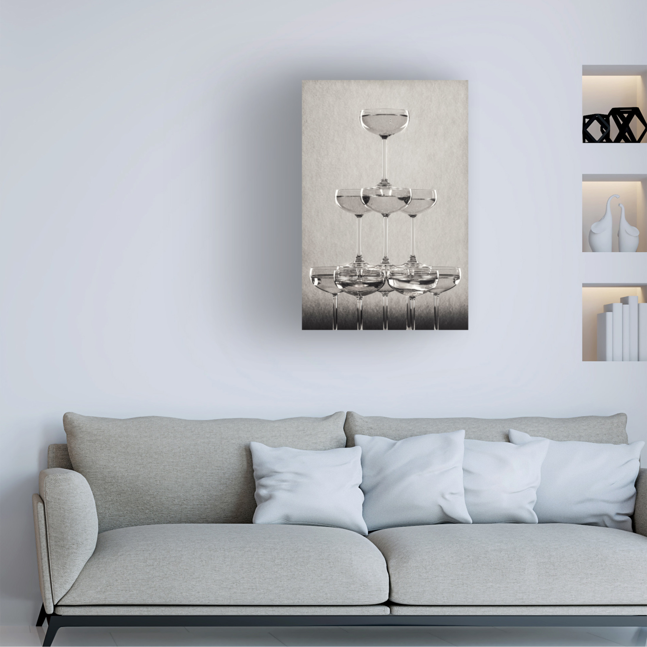 Pictufy Studio III 'Champagne Tower 9' Canvas Art - 30 x 47 Inches