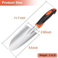 thumbnail image 2 of Garden Shovel Garden Hand Trowel, Heavy Duty Hand Shovel with Ergonomic Handle, Small Gardening Tools for Digging, Rust Resistant Gardening Spade Trowel Tools, Orange(includes a pair of gloves), 2 of 7