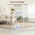 thumbnail image 5 of Baby Gates, 8Panel 198" Extra Wide 30" Tall Baby Gates Fireplace Fence Toddler Playard, White, 5 of 11