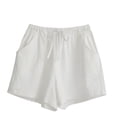 thumbnail image 5 of Women's Summer Shorts Elastic Waist Wide Leg Casual Shorts Womens Soft Athletic Lounge Sweat Shorts with Pockets Drawstring Workout Shorts, 5 of 9