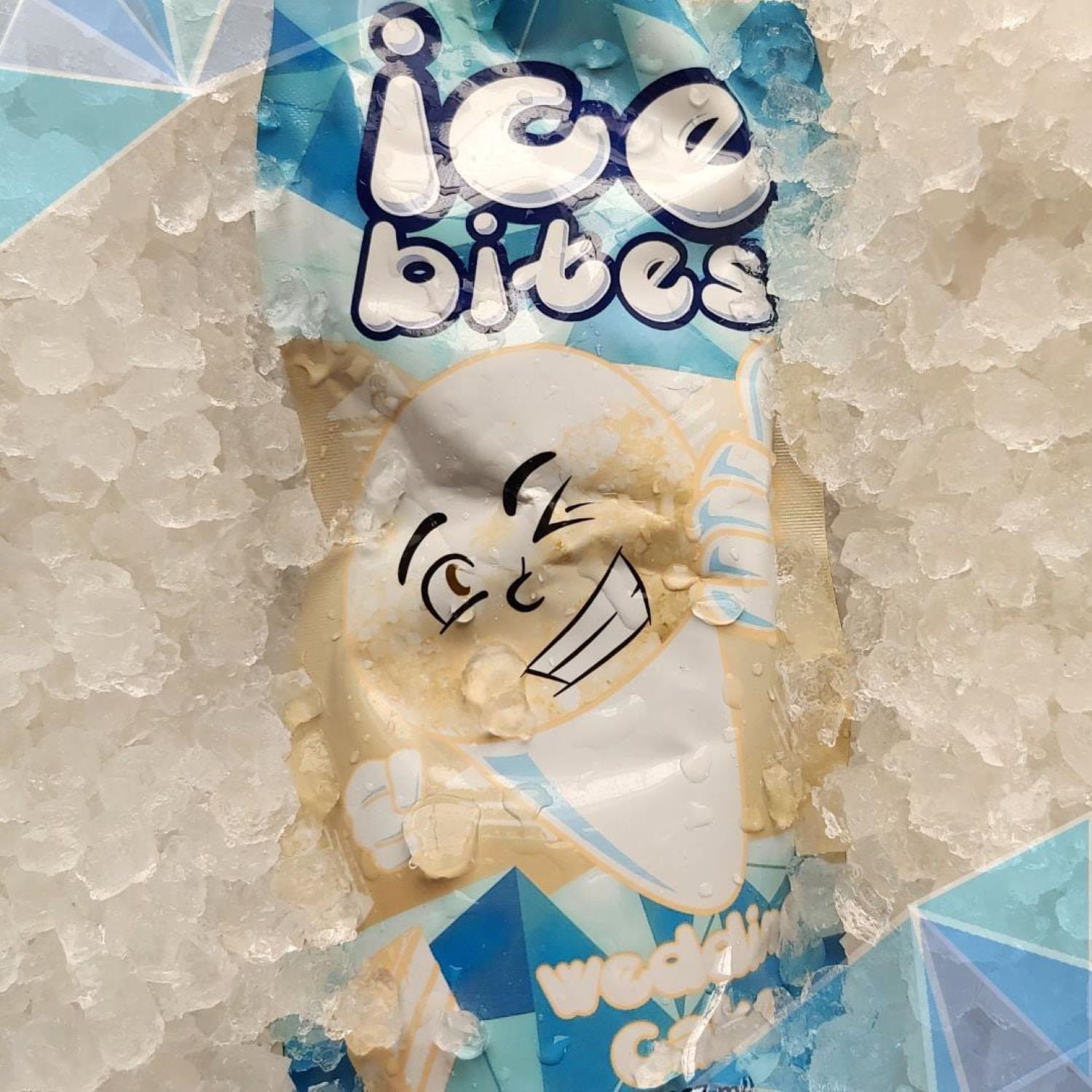 Ice Bites Flavored Ice Snowcone on The Go, Wedding Cake, 8 fl oz, 1 Count, Gluten-Free