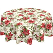 Christmas Tablecloth Round 60 Inch Grey Green Winter Table Cloth Washable Snowman Snowflake Trees Decorative Outdoor Table Cover for Kitchen Dining Holiday Party Picnic Indoor Home Decor