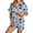 R225-Light Blue, variant on RMGVDSD Womens Pajama Sets Halloween Print Short Sleeve Button Down Sleepwear Shorts Set Two Piece Soft Comfy Nightwear Holiday Party Pajamas