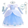 thumbnail image 1 of Vestido de princesa de Disney, disfraz de Cenicienta, disfraz de fiesta de cumpleaños, Vestidios, ropa para niñas, vestidos de noche de carnaval, 9-10T (etiqueta 150) Gao Jinjia LED, 1 of 2
