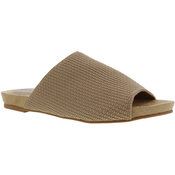 Bellini Nigh Womens Open Toe Comfort Mule 7 Wide Nude Stretch