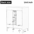 thumbnail image 5 of 24" Sturdy Bathroom Organizer, Space-Saving Freestanding Cabinet with Adjustable Shelf, Retro Bathroom Vanity with Ceramic Sink for Bathroom, White, 5 of 9