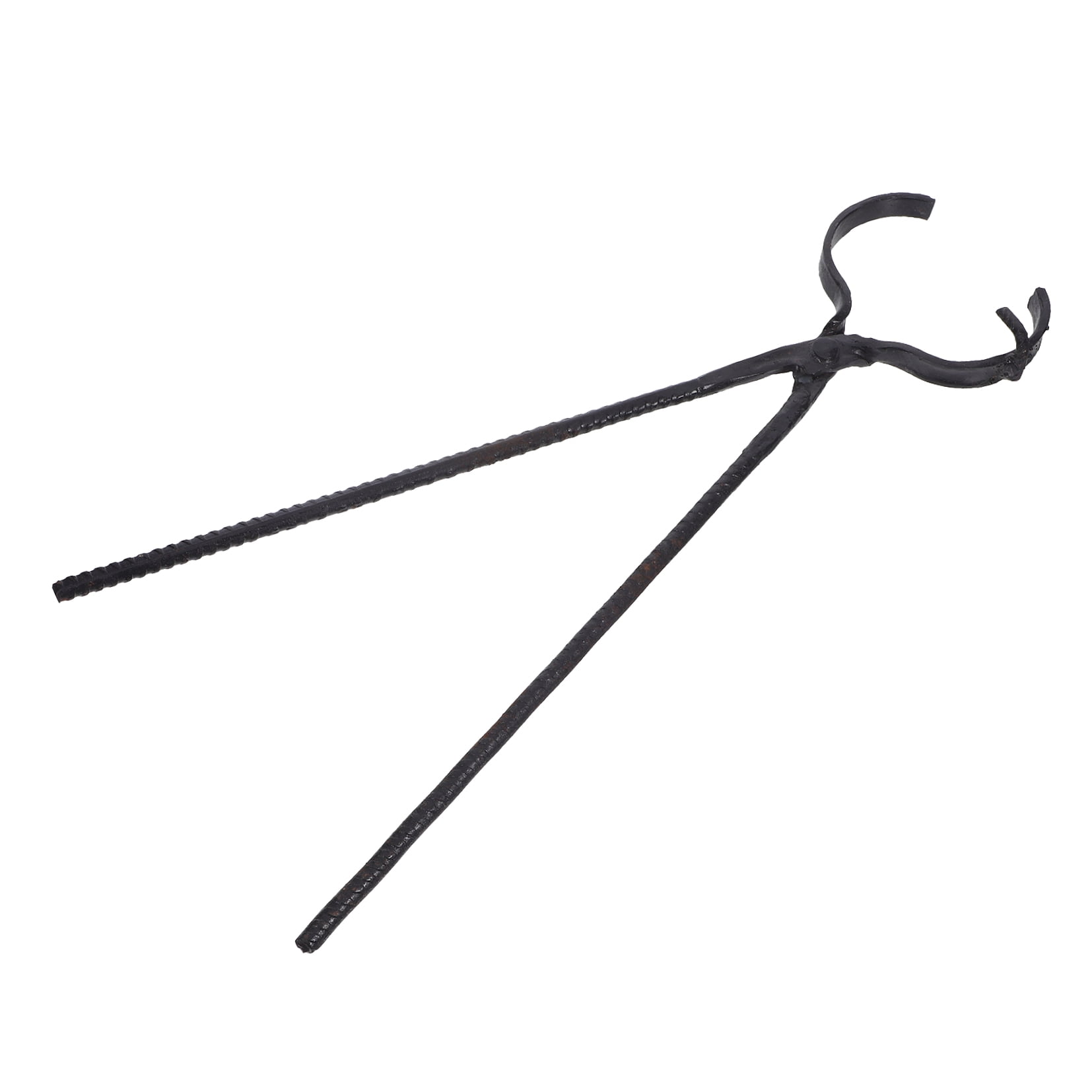 OUNONA High Precision Black Carbon Steel Crucible Tongs for Home Making and Casting 10.5 Inches