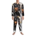 thumbnail image 3 of Naloa Dachshund Sitting in Bathtub Men’s Pajamas Set - Long Sleeve Button Down Sleep Shirt and Pajama Bottoms Sleepwear Set-Medium, 3 of 7
