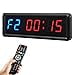 thumbnail image 3 of Ledbrigym Gym Timer Clock Digital Interval Tabata Workouts Fitness Wall Small with Remote Home Garage Office Jujitsu School Referee Studio Church Service (Two Blue+Four Red 1.5"), 3 of 4