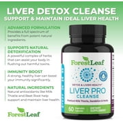 Forest Leaf Liver Detox Cleanse & Repair Supplement with Milk Thistle and Dandelion Root Extract, 60 Vegetable Capsules