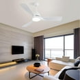 thumbnail image 5 of 52 inch Remote Control Ceiling Fan with Lights, 6 Speed, 3 Wood Fan Blades, for Living Room, Bedroom, Dining Room, Indoor Use, White, D5136, 5 of 10