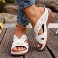 thumbnail image 5 of Domuza Womens Orthopedic Sandals Non Slip Slip on Arch Support Flat Wedge Sandals Breathable Work Shoes 2026 New Vacation Beach Orthopedic Shoes White 7（EU-38）, 5 of 6