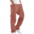 thumbnail image 1 of Pants For Men Solid Casual Multiple Pockets Outdoor Straight Type Fitness Long Pants, 1 of 5