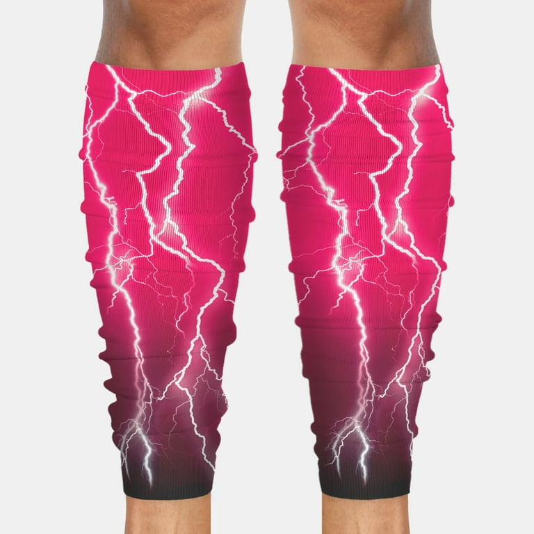 Pink Lightning Football Leg Sleeves 