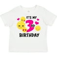 thumbnail image 3 of Inktastic Its My 3rd Birthday with Smiling Emoticons Girls Toddler T-Shirt, 3 of 5