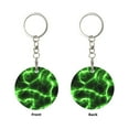 thumbnail image 2 of Naloa Green Lightning Print Round Keychain Keychain Key Ring, Key Tag, Key Chain Bulk for Gift Accessories (Round), 2 of 7