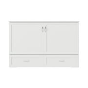 Hamilton Murphy Bed Chest Queen White with Charging Station