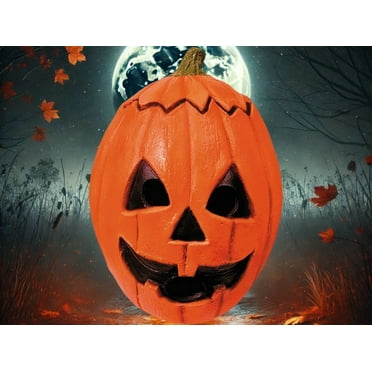 Trick Or Treat Studios MAJMDP121 Adults Don Post Studios Halloween 3 Season of The Witch Orange Pumpkin Latex Mask