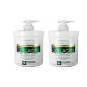 Advanced Clinicals Collagen Body Cream for Firming and Lifting Sagging Skin. Two Pack 16 fl oz