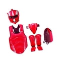 thumbnail image 3 of Taekwondo Gear Gear Juego de entrenador de karate acolchado para Sanda Workout Home Gym Rojo S, 3 of 8
