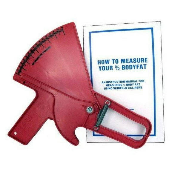 New Slim Guide Body Fat Caliper with Measurement Guide - Red