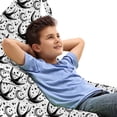 thumbnail image 1 of Moon Lounger Chair Bag, Crescent Moon Pattern with Flying Swallow Birds and Stars Cosmic Boho Gypsy Pattern, High Capacity Storage with Handle Container, Lounger Size, Black White, by Ambesonne, 1 of 5