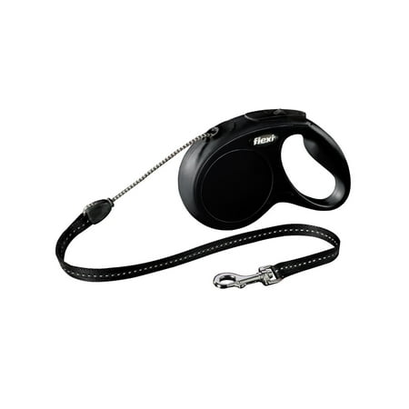 2 Retractable Cord Leash - Flexi New Classic Cord Medium Black | 16-foot Retractable Leash for Dogs