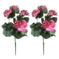 thumbnail image 2 of YAOMOBB Fade-proof Artificial Flowers Artificial Begonias Flowers Set of 2 with Stems Realistic Faux Red Flowers for Wedding Photo Props and Home Decoration, 2 of 7