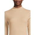 thumbnail image 4 of No Boundaries Women's Juniors Long Sleeve Mock Neck Top, Sizes XS-3XL, 4 of 5