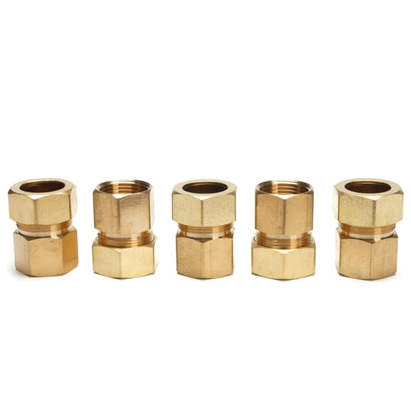 LTWFITTING Brass 7/8" OD x 3/4" Female NPT Compression Connector Fitting(Pack of 5)