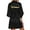 Black, variant on Women's Wedding Party Robe Letters Kimono Satin Pyjamas Bridesmaid Bathrobe Womens XL