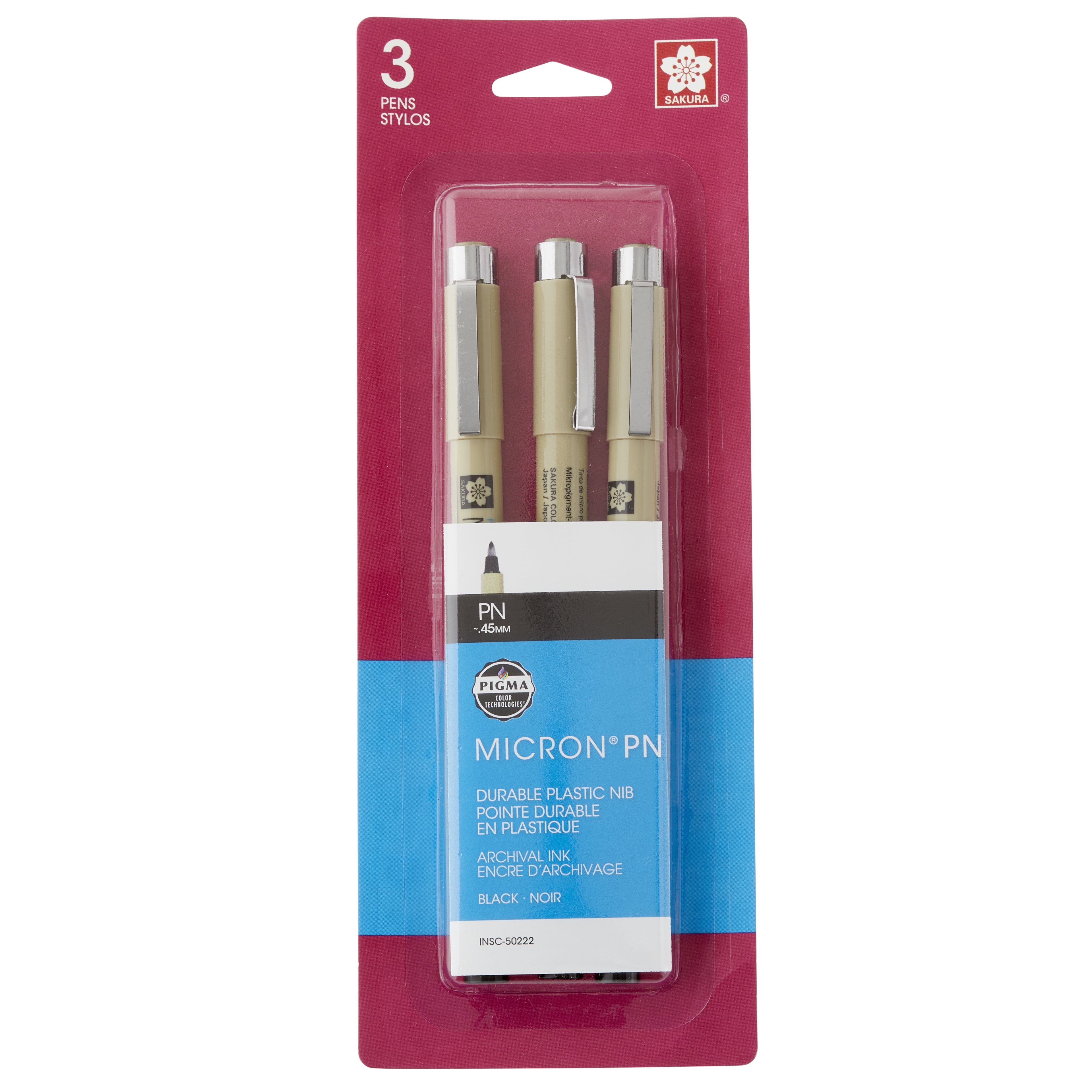 Pigma Micron PN Durable Plastic Nib Black Pens, 12 Packs: 3 ct. (36 total)