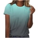thumbnail image 2 of mfyjkho Tops Bohemios Para Mujer, Camiseta Informal De Manga Corta Con Cuello Redondo Y Estampado Degradado Para Mujer Tops Para Hacer Ejercicio Para Mujer S, 2 of 4