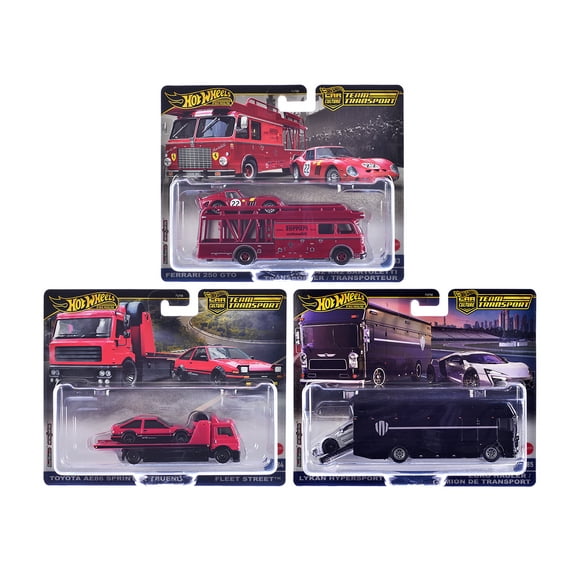 "Team Transport" 3 piece Set H 2025 "Car Culture" Series Diecast Model Cars by Hot Wheels