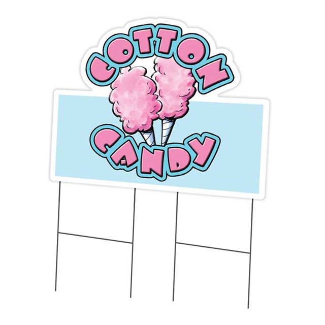 SignMission C-DC-2436-Cotton Candy 24 x 36 Po Signe de Jardin et Pieu - Coton Bonbons