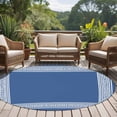 thumbnail image 5 of Dark Blue Greek Key Large Area Rugs for Bedroom Living Room, Soft Non Slip Carpet Bedside Rug, Geometric Greece Ancient Farmhouse Geo Round Floor Cover Kitchen Accent Rug 6' for Dining Room/Office, 5 of 9
