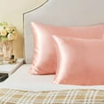 thumbnail image 7 of SUSIELADY Satin Pillowcases Queen Size Set of 2 Cooling Silk-Like Soft Pillow Covers with Hidden Zipper Envelope Closure for Men & Women, 20" x 30", Coral, 7 of 7