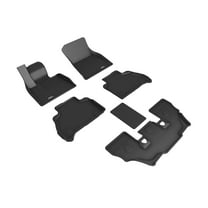 3D MAXpider Custom Fit Kagu Floor Mat (Black) Compatible with BMW X7 (G07) 6-Seat 2019-2025 - Full Set