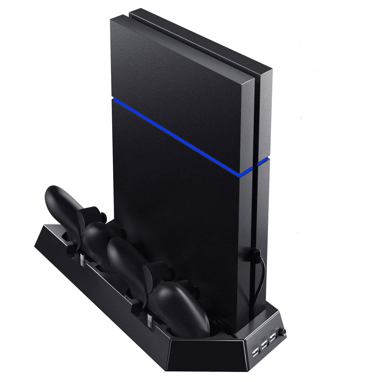 PS4 PlayStation 4 Stand with Cooling Fans, Controllers Charging Station with Dual Charging Ports
